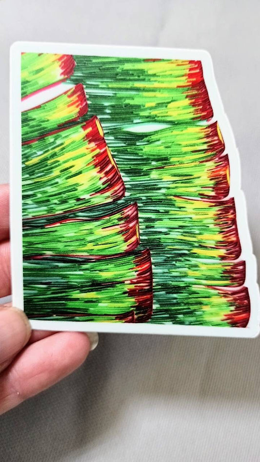 Colorful Banana Leaf Art sticker